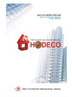 CÔNG TY cổ PHẦN PHÁT TRIỂN NHÀ bà rịa VŨNG tàu báo cáo thường niên 2009 chinh phục tầm cao vững bền đẳng cấp HODECO