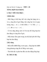 Giáo án Vật lý 12 nâng cao - TIẾT : 20 TỔNG HỢP DAO ĐỘNG potx
