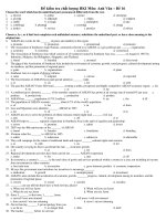 Đề kiểm tra chất lượng HKI Môn: Anh Văn – Đề 16 ppt