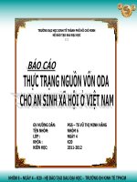 Đề tài : Thực trạng nguồn vốn ODA cho an sinh xã hội Việt Nam doc
