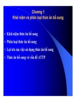 Thức ăn bổ sung cho vật nuôi : Khái niệm và phân loại thức ăn bổ sung part 1 docx