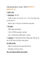 Giáo hóa học lớp 12 cơ bản - Tiết 16: PEPTIT V PROTEIN (2t) doc