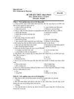 Khoa Kế toán BM : Kiểm toán & Phân tíchĐề số 04ĐỀ THI KẾT THÚC HỌC ppsx