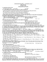 ĐỀ THI THỬ ĐẠI HỌC MÔN SINH - ĐỀ SỐ 23 pdf