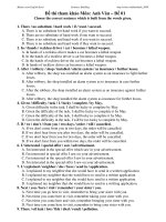 Đề thi tham khảo Môn: Anh Văn – Đề 01 ppt