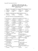 Ề THI THỬ TN THPT Năm học 2010 – 2011 Môn thi : Tiếng Anh Lớp 12 CT Chuẩn & Nâng cao ppsx