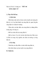 Giáo án Vật lý 12 nâng cao - TIẾT 40: SÓNG ĐIỆN TỪ potx