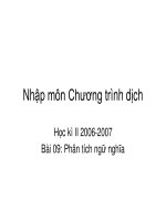 Nhập môn Chương trình dịch - Bài 9 pot