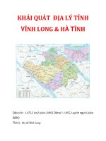 KHÁI QUÁT ĐỊA LÝ TỈNH VĨNH LONG & HÀ TĨNH pps