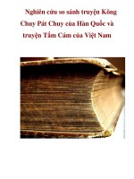 Nghiên cứu so sánh truyện Kông Chuy Pát Chuy của Hàn Quốc và truyện Tấm Cám của Việt Nam pptx