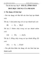 Ôn thi hóa học lớp 9 - BÀI 25_TÍNH CHẤT HOÁ HỌC CHUNG CỦA PHI KIM ppt