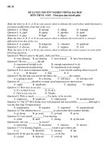 ĐỀ LUYỆN THI TỐT NGHIỆP THPT& ĐẠI HỌC MÔN TIẾNG ANH - ĐỀ 25 pdf