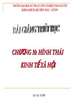 CHƯƠNG 10: HÌNH THÁI KINH TẾ XÃ HỘI ppsx