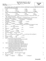 ĐỀ KIỂM TRA BÁN KỲ II – LỚP 12 Môn : Anh văn doc