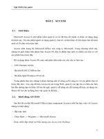 LẬP TRÌNH TRỰC QUAN - PHẦN I MICROSOFT ACCESS - BÀI 2 pdf