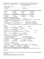 ĐỀ ĐỀ NGHỊ THI HỌC KỲ II NĂM HỌC 2010-2011 MÔN TIẾNG ANH - TRƯỜNG THCS VÀ THPT KPĂ KLƠNG ppt