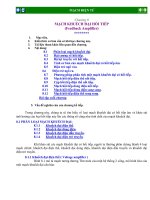 Bài giảng mạch điện tử : MẠCH KHUẾCH ÐẠI HỒI TIẾP (Feedback Amplifier) part 1 pot