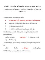 TUYỂN TẬP CÂU HỎI TRẮC NGHIỆM SINH HỌC 12 CHƯƠNG II. TÍNH QUY LUẬT CỦA HIỆN TƯỢNG DI TRUYỀN pot