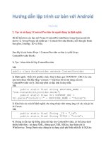 Giáo trình hướng dẫn phân tích hai vòng lặp của mỗi Service,Activity theo phương thức chu kỳ thời gian p6 docx
