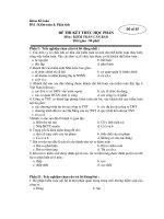 Khoa Kế toán BM : Kiểm toán & Phân tíchĐề số 05ĐỀ THI KẾT THÚC HỌC docx