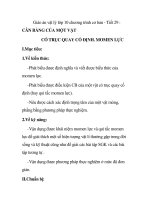 Giáo án vật lý lớp 10 chương trình cơ bản - Tiết 29 : CÂN BẰNG CỦA MỘT VẬT CÓ TRỤC QUAY CỐ ĐỊNH. MOMEN LỰC pps