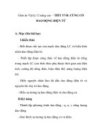 Giáo án Vật lý 12 nâng cao - TIẾT 37-B: CỦNG CỐ DAO ĐỘNG ĐIỆN TỪ pps