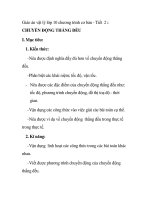 Giáo án vật lý lớp 10 chương trình cơ bản - Tiết 2 : CHUYỂN ĐỘNG THẲNG ĐỀU doc