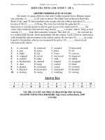 KIỂM TRA TIẾNG ANH 15 PHÚT – ĐỀ A pdf