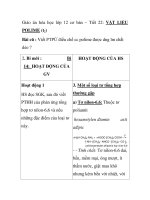 Giáo án hóa học lớp 12 cơ bản – Tiết 22: VẬT LIỆU POLIME (t2) ppt