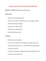 3 món bột cho bé ở lứa tuổi bắt đầu ăn dặm ppt