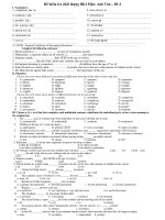 Đề kiểm tra chất lượng HKI Môn: Anh Văn – Đề 4 pptx