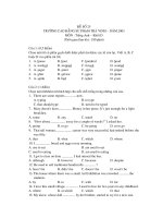 Đề thi thử đại học môn tiếng anh - đề số 25 pps