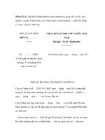 Mẫu văn bản đề nghị tặng kỷ niệm chương (sử dụng cho các Bộ, ban, ngành, cơ quan Trung ương, các Tổng công ty, doanh nghiệp … ngoài hệ thống Cơ quan công tác Dân tộc) ppsx