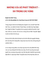 NHỮNG VẤN ĐỀ PHÁT TRIỂN KT XH TRONG CÁC VÙNG_6 pps