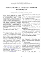 Nonlinear controller design for active front steering system