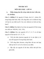 ĐỀ THI HỌC KÌ I MÔN HÓA HỌC LỚP 10 SỞ GD&ĐT NAM ĐỊNH ppt