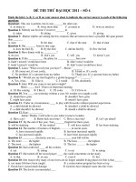 ĐỀ THI THỬ ĐẠI HỌC 2011 – SỐ 4 pdf