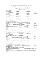 ĐỀ THI THỬ TỐT NGHIỆPTHPT Năm học 2010-2011 Môn thi : Anh văn 12 ( chuẩn và nâng doc