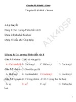CHUYÊN ĐỀ LUYỆN THI ĐH, CĐ Chuyên đề: Aldehit - Xeton pps
