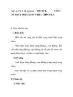 Giáo án Vật lý 12 nâng cao - TIẾT45-B: CỦNG CỐ MẠCH ĐIỆN XOAY CHIỀU CHỈ CÓ L,C pot