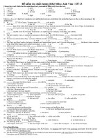 Đề kiểm tra chất lượng HKI Môn: Anh Văn – Đề 13 pdf