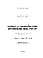 Nghiên cứu đặc điểm hình ảnh siêu âm đàn hồi mô ở bệnh nhân u tuyến giáp