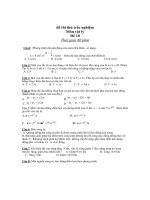 Đề thi thử trắc nghiệm Môn Vật Lý - Đề 10 ppt