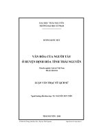 Đề tài: Văn hóa người Tày tại huyện Định Hóa, tỉnh Thái Nguyên