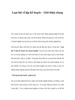 Loạt bài về lập Kế hoạch - Giới thiệu chung pot