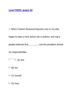Level TOEFL lesson 30 ppt