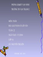 giải toán có lời văn toán 1