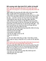 Đề cương môn lập trình PLC phần lý thuyết pps