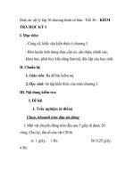 Giáo án vật lý lớp 10 chương trình cơ bản - Tiết 36 : KIỂM TRA HỌC KỲ I pptx