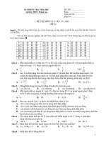 ĐỀ THI MÔN LÝ 11 LẦN 2 (ĐỀ 6) pps